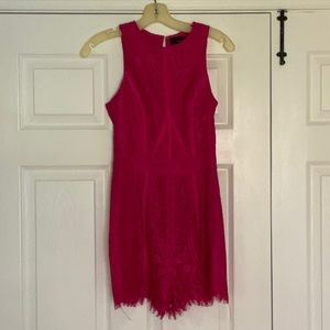 Fuschia lace romper size XS